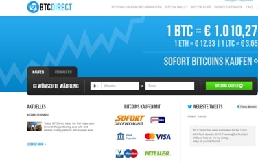 BTCdirect Online Bitcoin kaufen